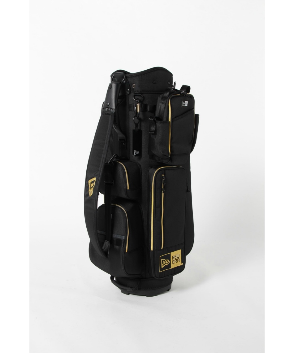 NEWERA ニューエラ キャディバッグ ブラック ゴールド ベーシックポーチ付 キャディーバッグ ブラック × ゴールド [ベーシックポーチ付き