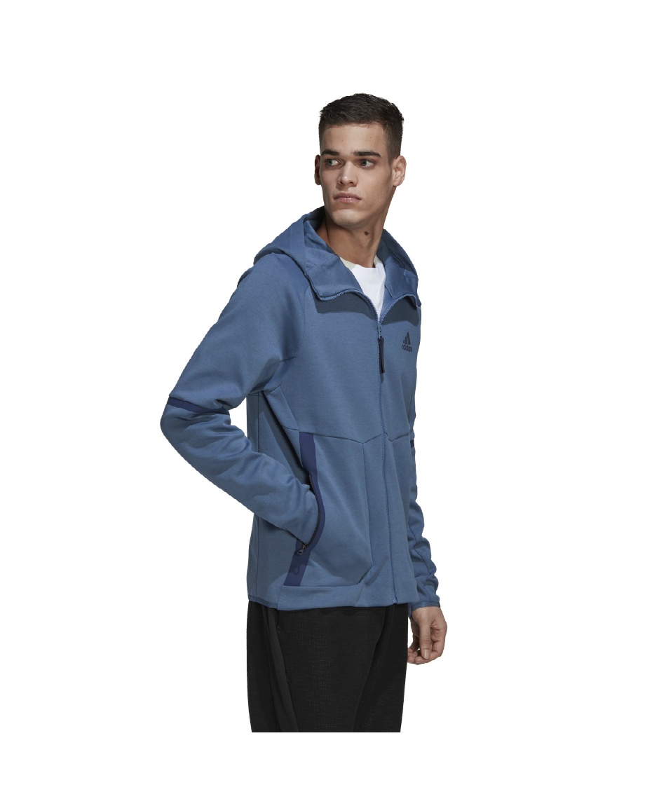 montbell フルジップジャケット 青と灰色 アディダス(adidas) スウェットジャケット DESIGNED FOR GAMEDAY