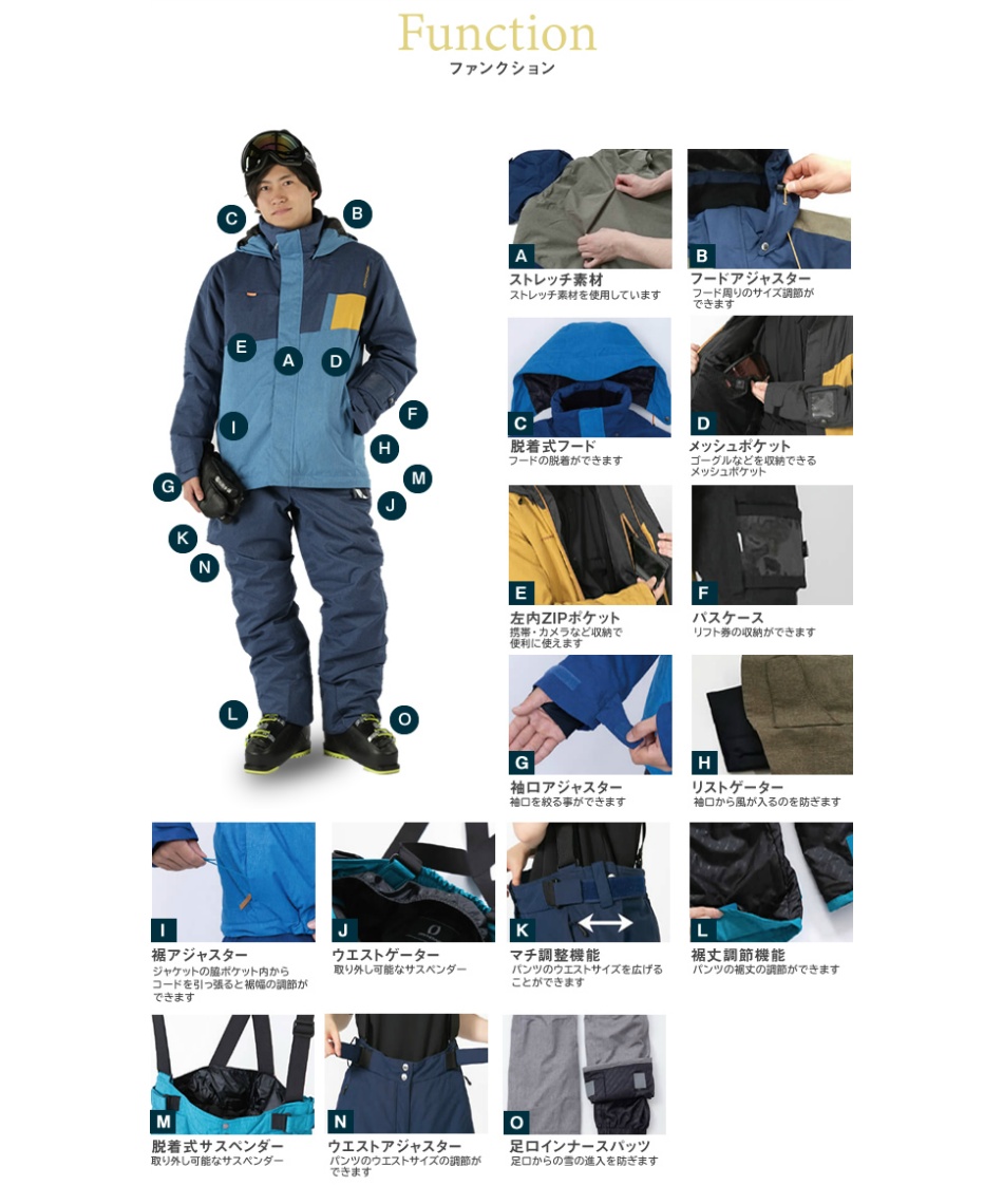 オンヨネ(ONYONE) スキーウェア 上下セット MENS SUIT ONS95520 【22  