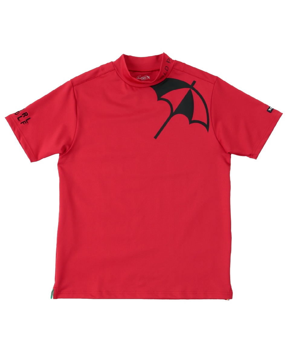 ゴルフウェア 半袖シャツ メンズ ビッグロゴモックネック半袖シャツ