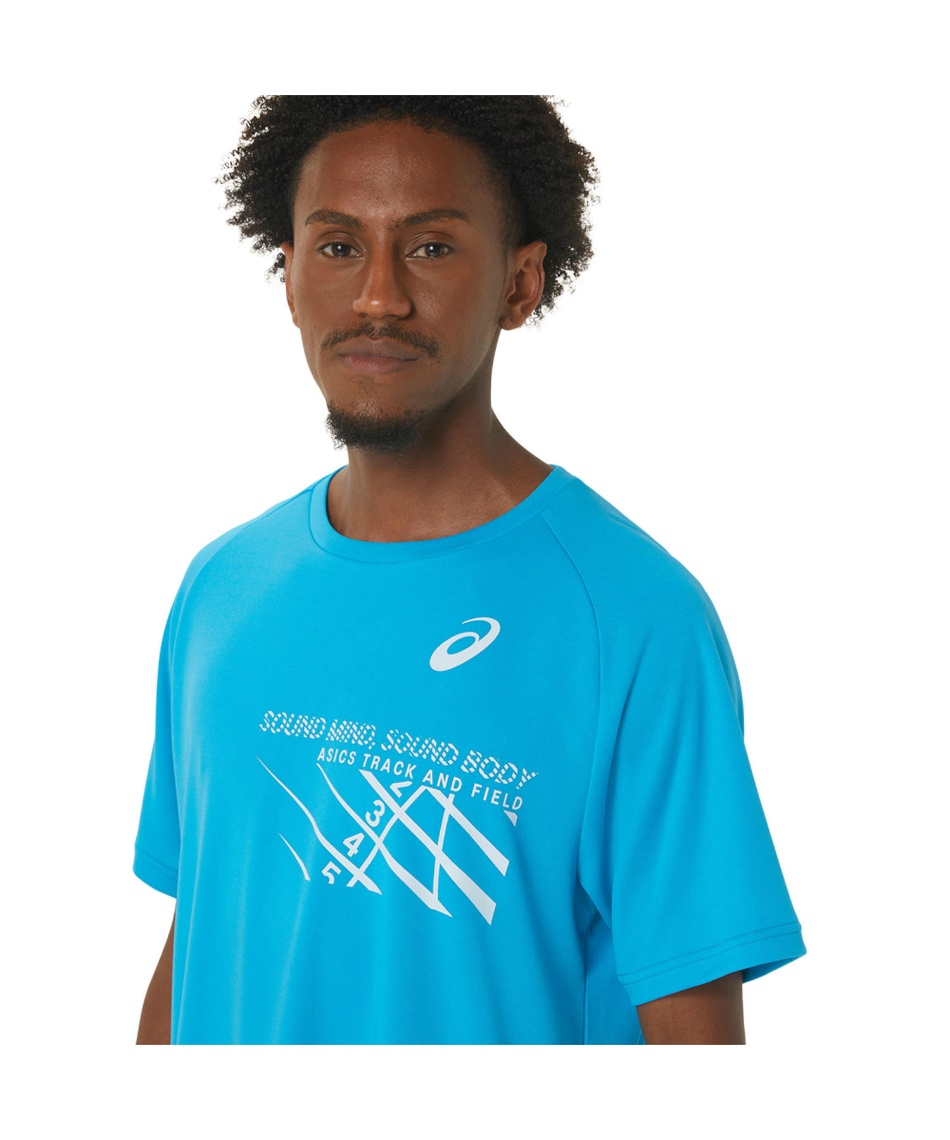 アシックス(asics) 陸上 ウェア 半袖Tシャツ プリント半袖シャツ