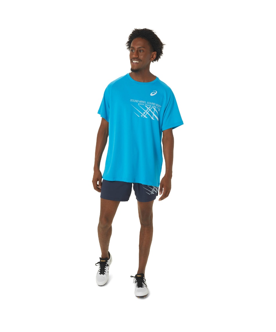 アシックス(asics) 陸上 ウェア 半袖Tシャツ プリント半袖シャツ