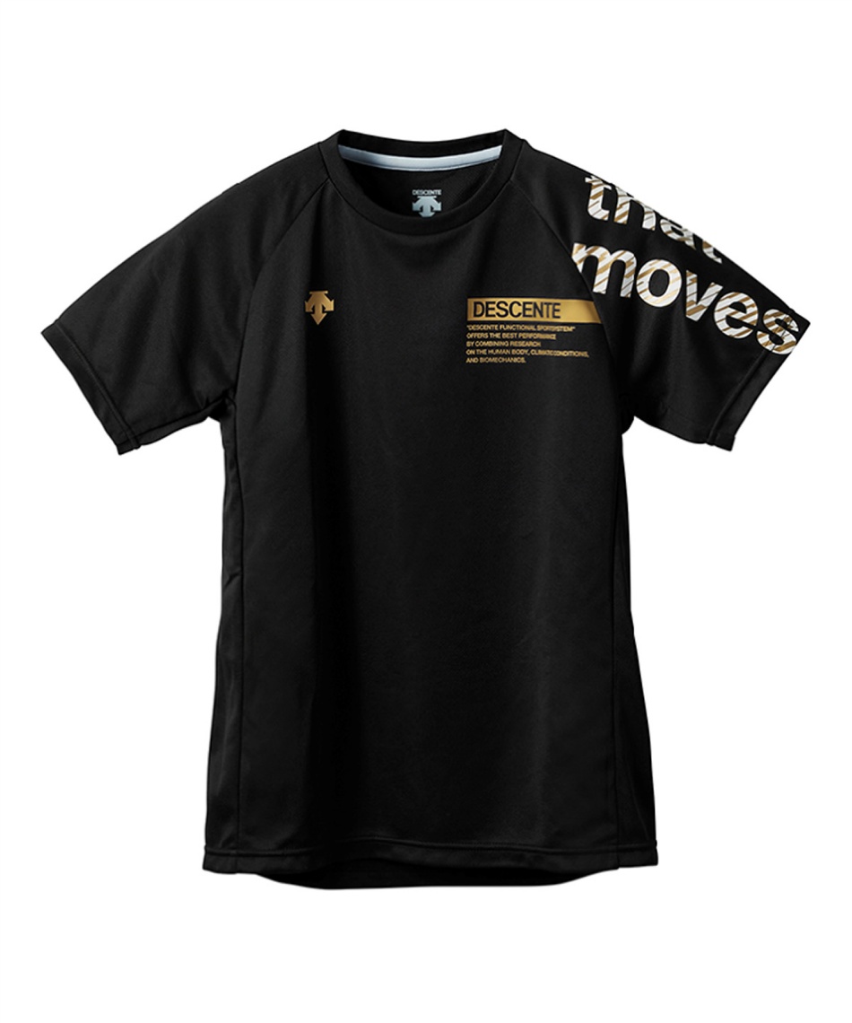 デサント　Tシャツ　バレーボール用シャツ 黒/赤 幾何学模様 デサント Tシャツ バレーボール用シャツ 黒/赤 幾何学模様 楽天