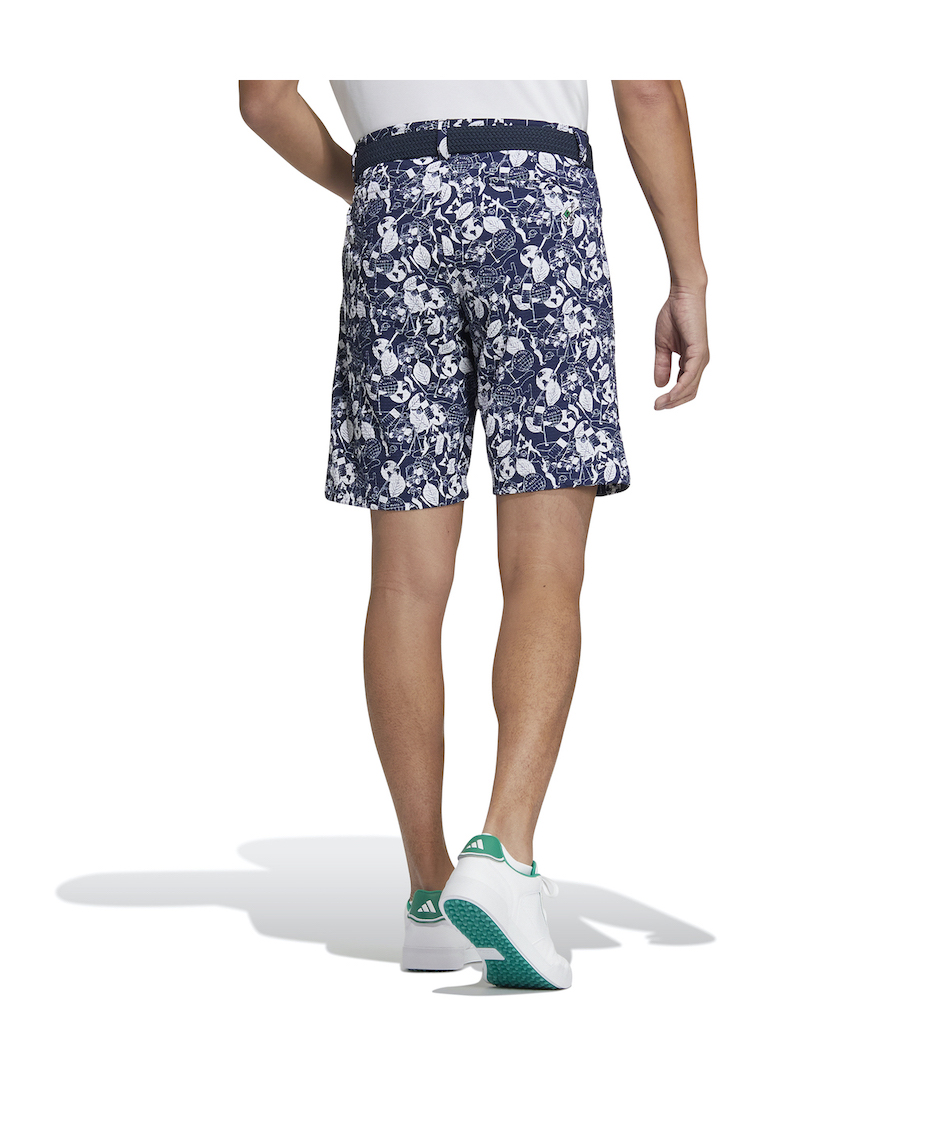 ゴルフウェア ショートパンツ PLAY GREEN サッカープリント ショート