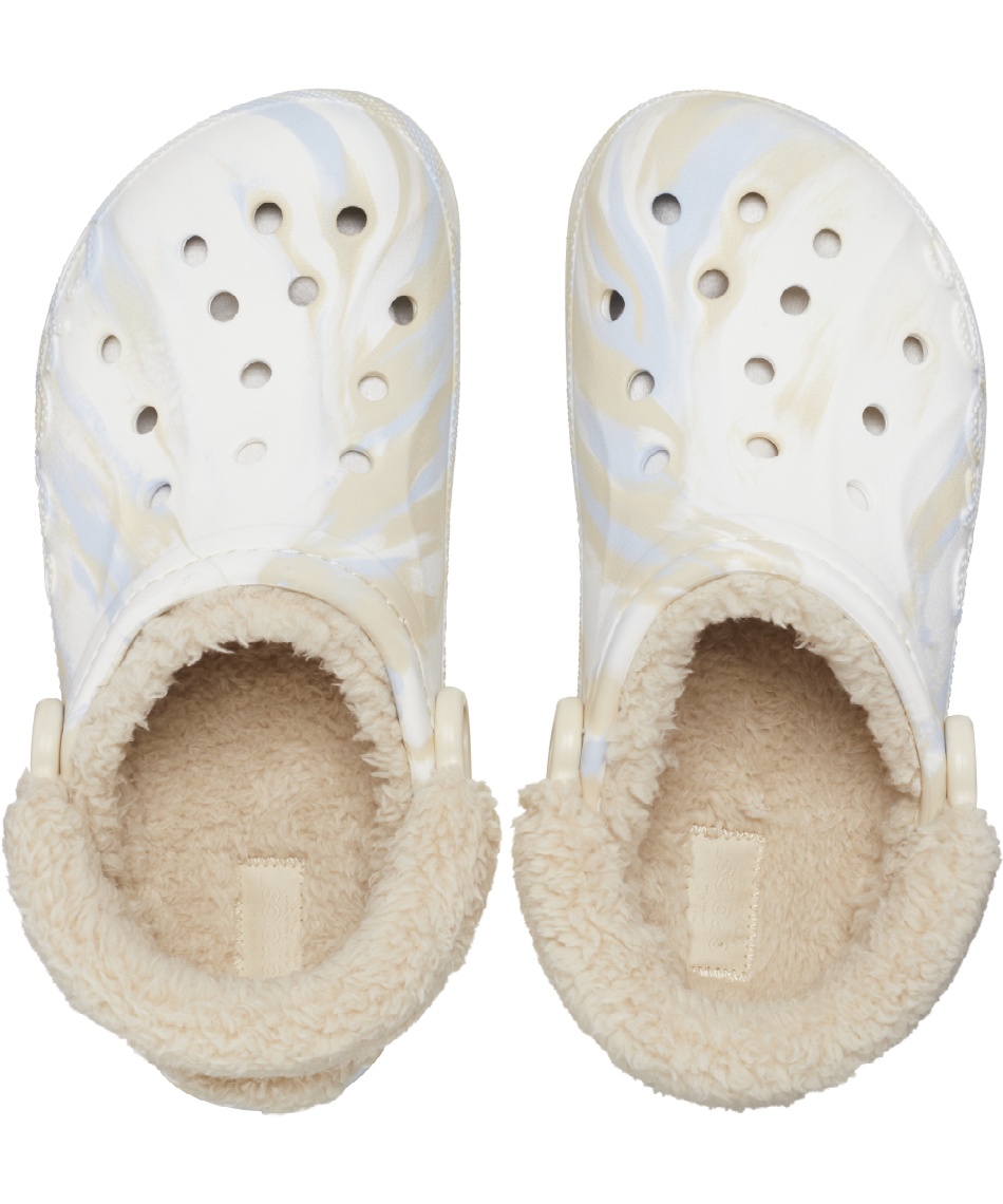 クロックス(crocs) クロックサンダル バヤ ラインド ファズ ストラップ マーブル クロッグ BAYA LINED FUZZ STRAP MARBLED CLOG 209241-94S