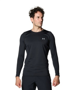 獲得ポイント70pt アンダーアーマー(UNDER ARMOUR) ゴルフ アンダーウェア 長袖 UA COLDGEAR Fitted Long Sleeve Crew 1381819-001 【2023年秋冬モデル】 メンズ 001 SM