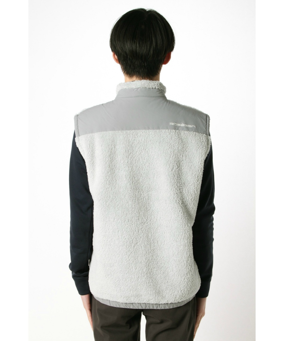 ゴルフウェア アウターベスト ダブルフェイスボアリバーシブルベスト