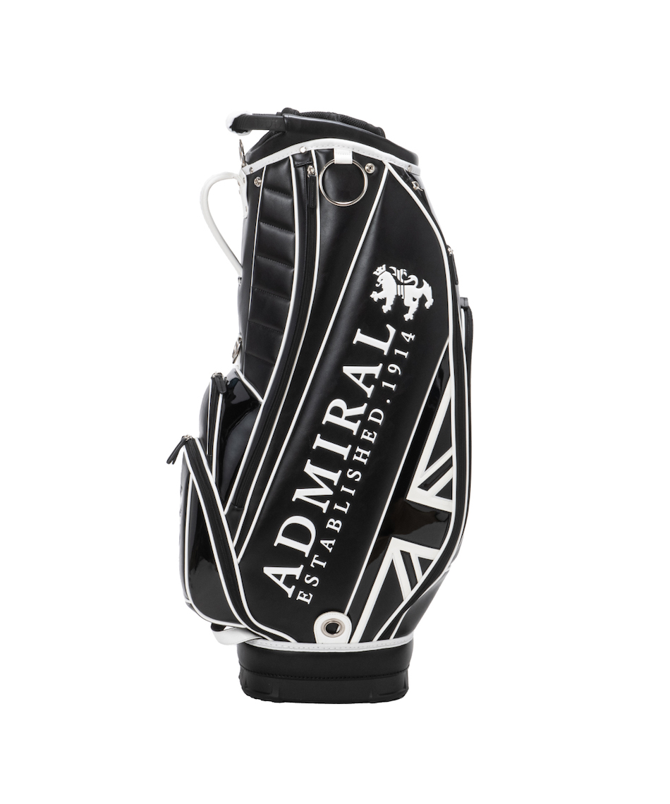 【即決可】ADMRIALキャディバッグ ブラック/ホワイト【定価44,000円】 Admiral アドミラル ゴルフ（Admiral GOLF）（メンズ）ゴルフ カート