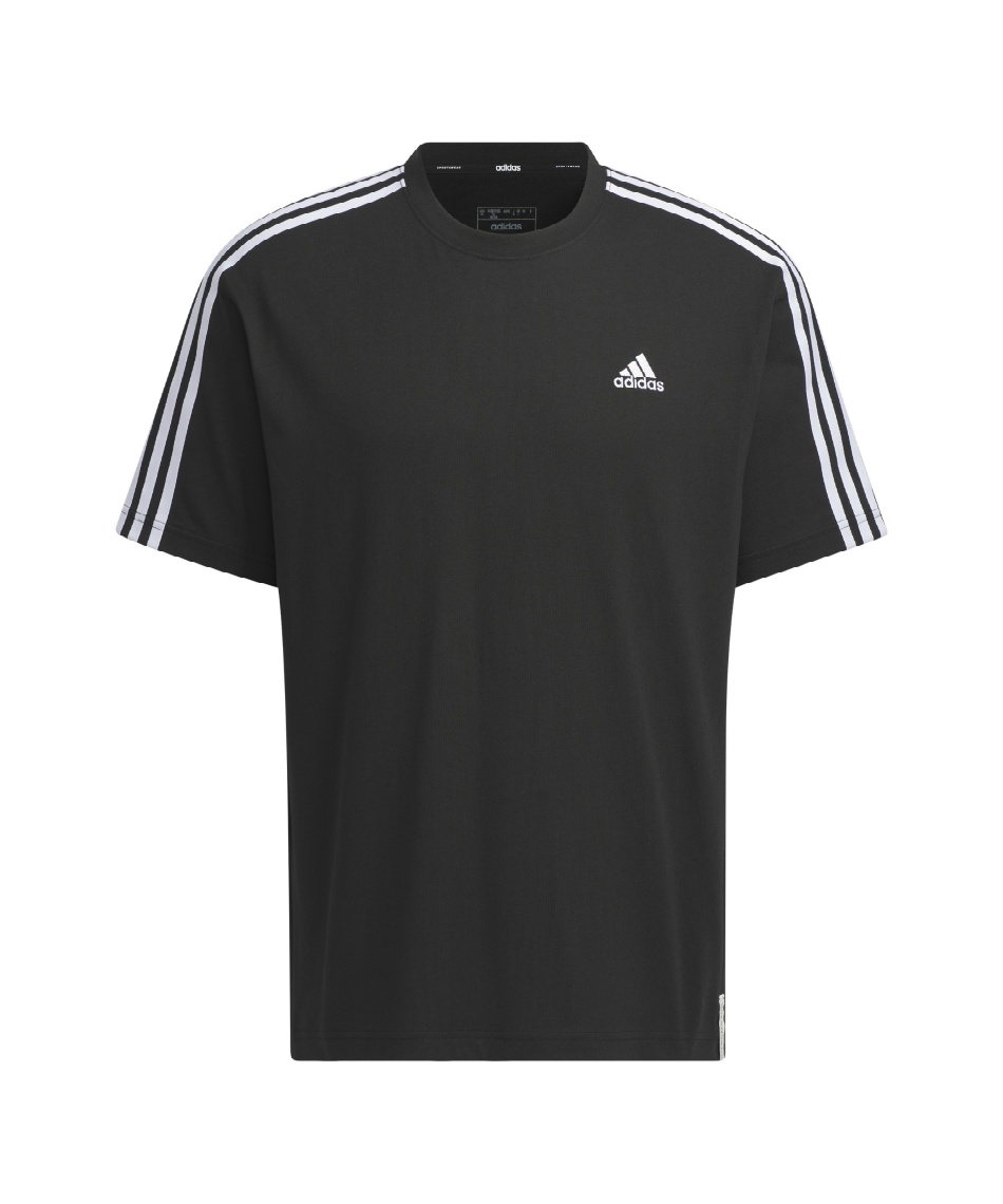 【adidas】スリーストライプルーズフィットTシャツ Tシャツ 半袖 エッセンシャルズプラス ルーズフィット スリー