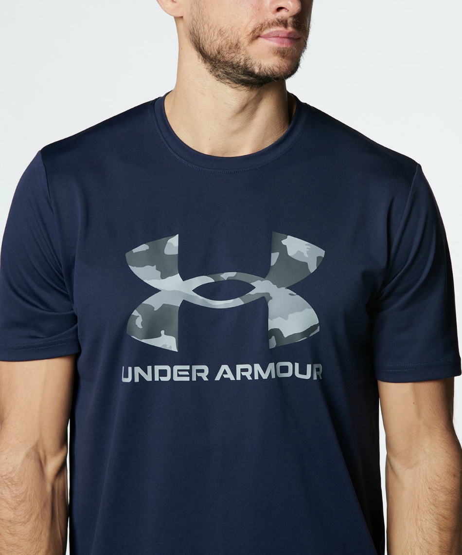 アンダーアーマー(UNDER ARMOUR) Tシャツ 半袖 UAテック カモ ビッグロゴ ショートスリーブ 1384797-410