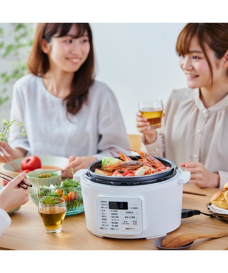 アイリスオーヤマ 電気圧力鍋 PC-MA4-W PC-MA4-W 電気圧力鍋 4.0L アイリスオーヤマ ホワイト色 PC-MA4