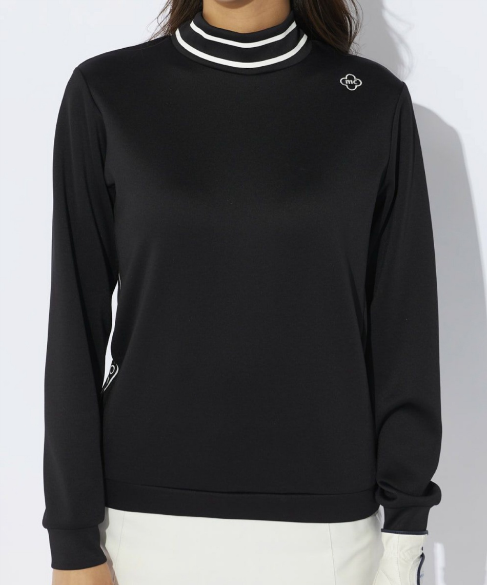 ゴルフウェア スウェット 長袖プルオーバー UVカット ストレッチ 保温