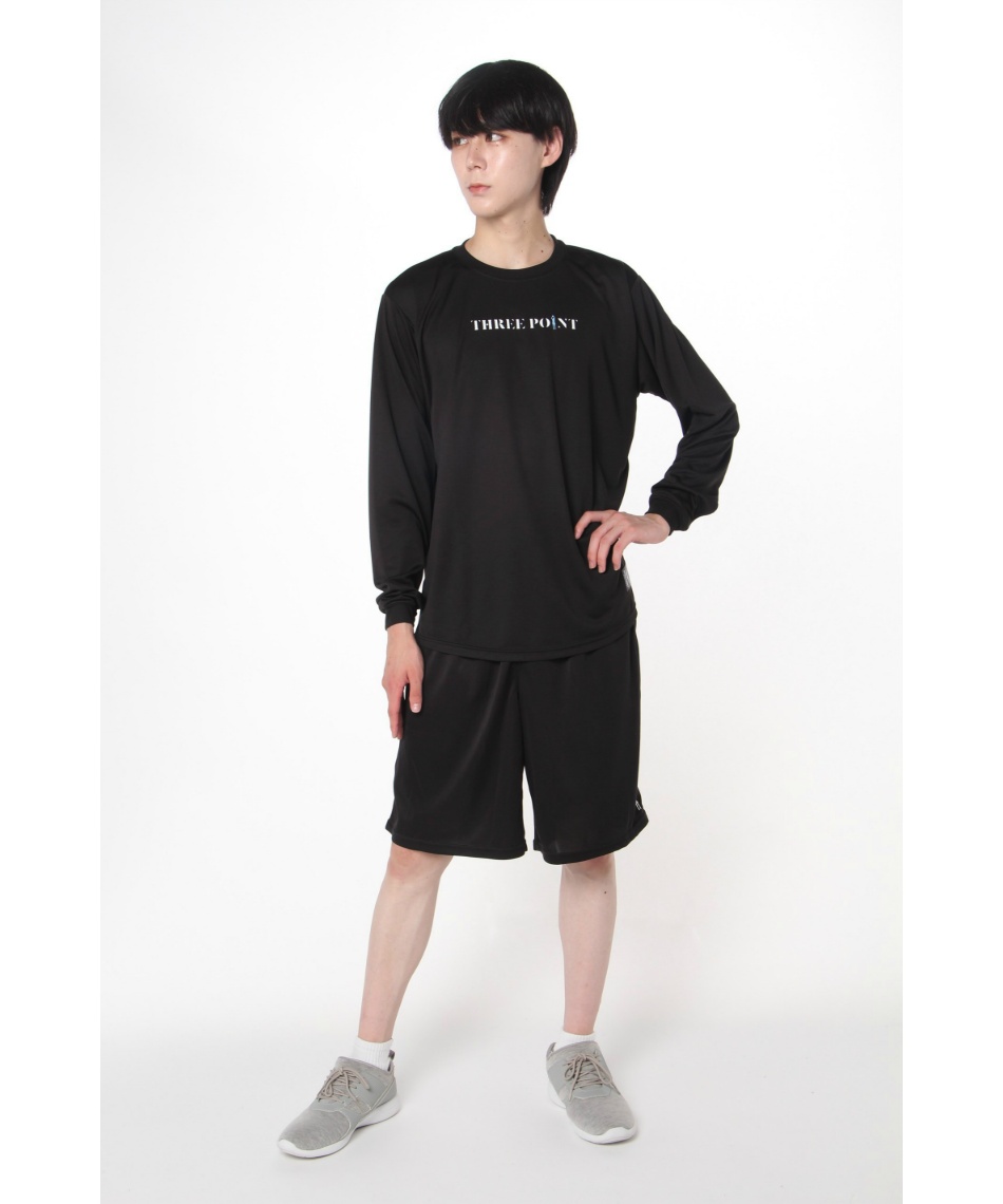 スリーポイント(ThreePoint) バスケットボール 長袖シャツ 長袖 胸ロゴ