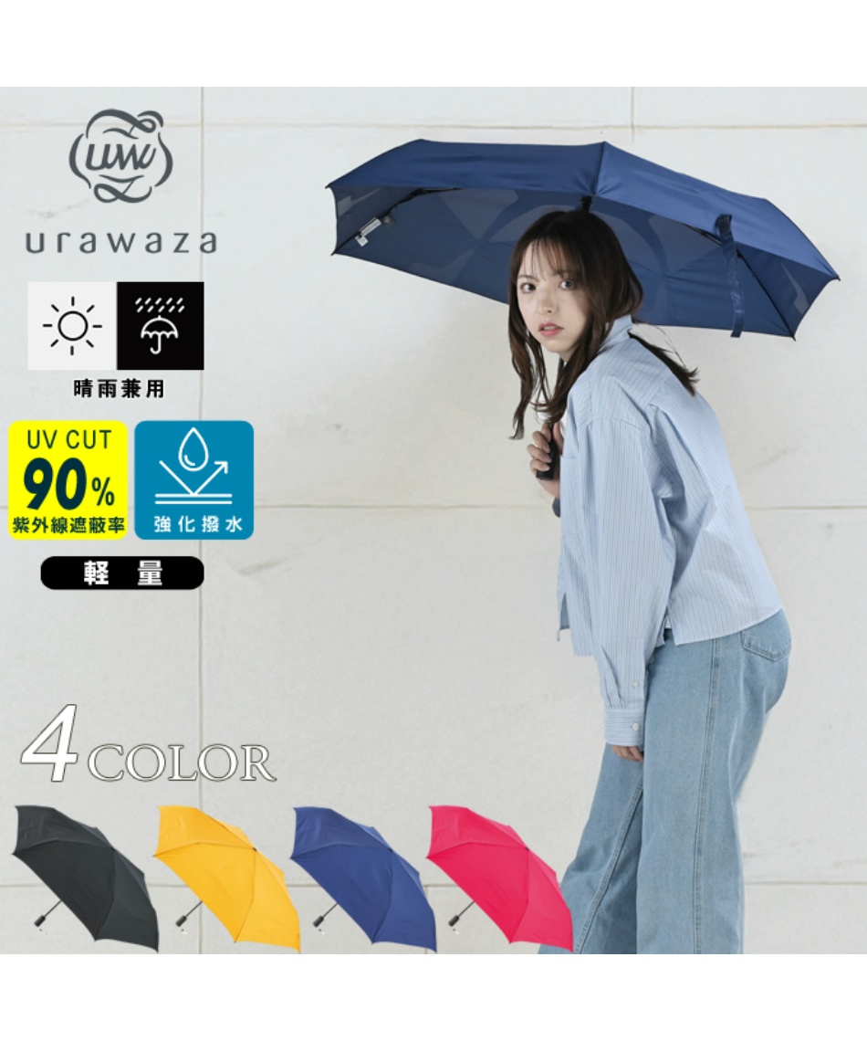 晴雨兼用 折りたたみ傘 ウラワザスリムオート55 UR-SL/AUPL55 【ご自宅
