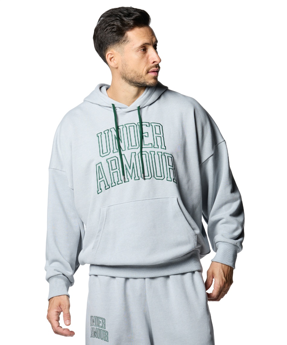 アンダーアーマー スウェットパーカー メンズ UAアイコン ヘビーウェイト テリー オーバーサイズ フーディー 1386549-011 UNDER ARMOUR スウェットパーカー UAアイコン ヘビーウェイト テリー オーバーサイズ