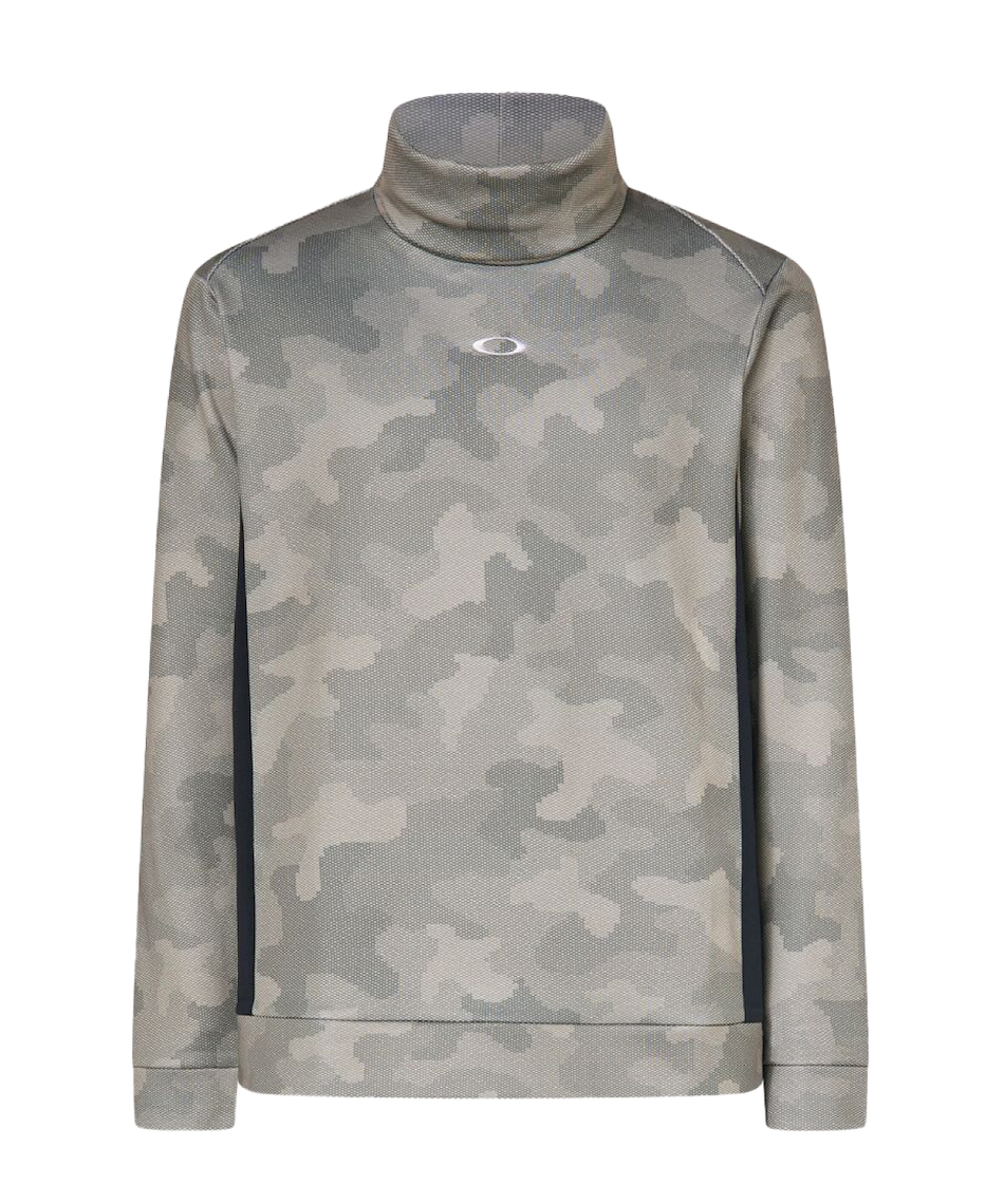 ゴルフウェア 長袖シャツ 裏起毛タートルネックカモ長袖シャツ