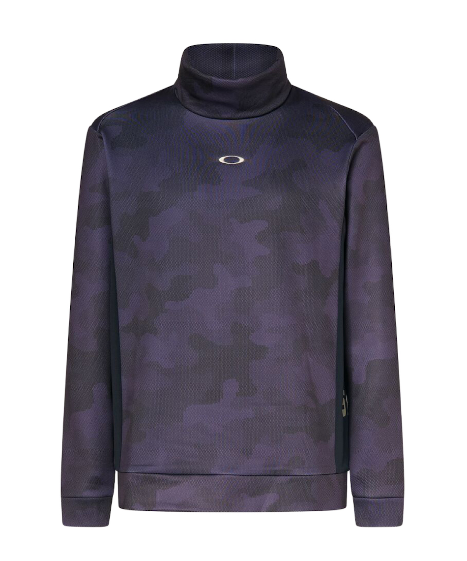 ゴルフウェア 長袖シャツ 裏起毛タートルネックカモ長袖シャツ