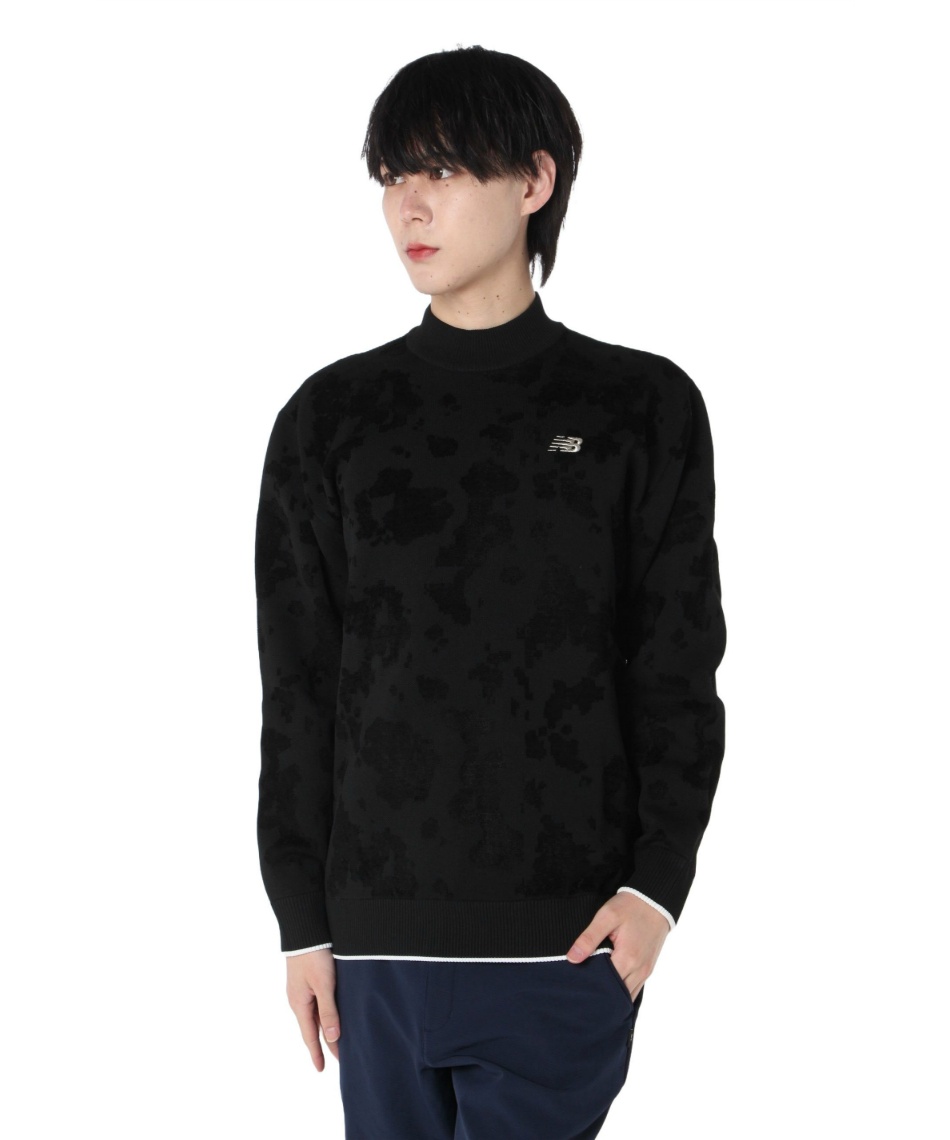 獲得ポイント126pt 【送料無料】ニューバランス(new balance) ゴルフウェア セーター カウスポットジャガードモックセーター 012-4270005 【2024年秋冬モデル】 メンズ 010 6