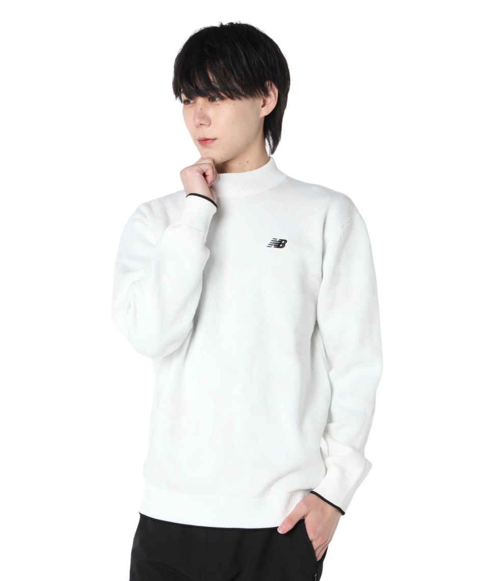 獲得ポイント126pt 【送料無料】ニューバランス(new balance) ゴルフウェア セーター カウスポットジャガードモックセーター 012-4270005 【2024年秋冬モデル】 メンズ 030 6