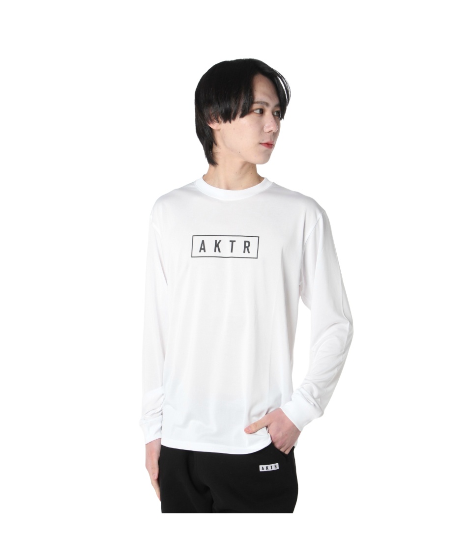 �l���|�C���g52pt 12% OFF�^SALE �y���������z�A�N�^�[(AKTR) �o�X�P�b�g�{�[�� �����V���c BASIC AKTR LOGO L/S SPORTS TEE 524-005005 �����Y WH M