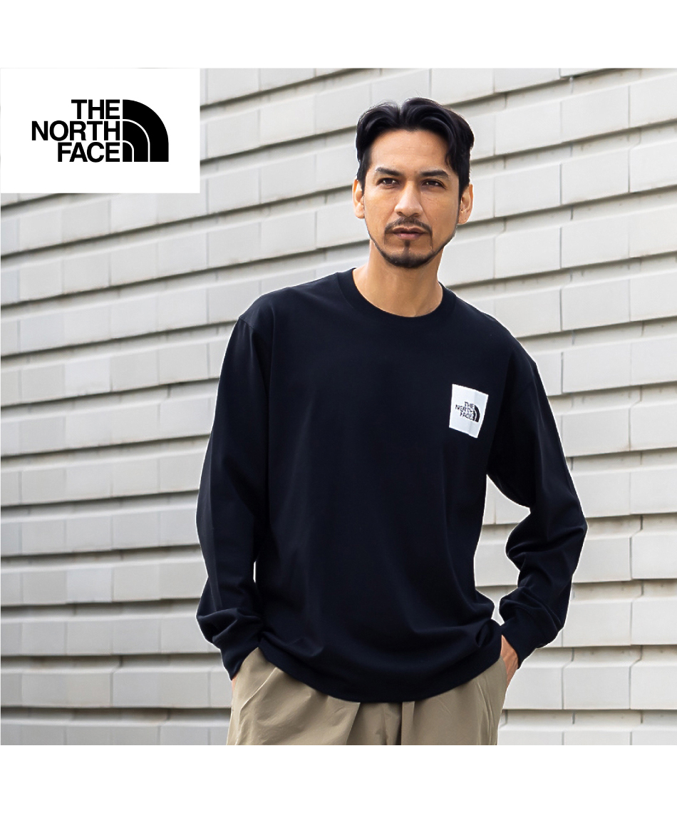 Tシャツ 長袖 ロングスリーブスクエアロゴティー NT82334 K2 【国内