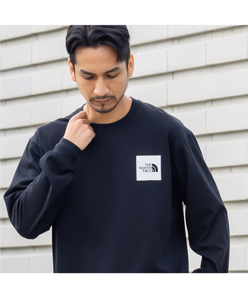 Tシャツ 長袖 ロングスリーブスクエアロゴティー NT82334 K2 【国内