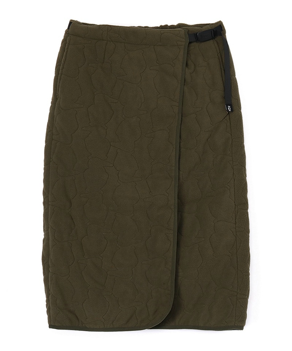 ロングスカート ブービーステッチフリースブランケットスカート CH18