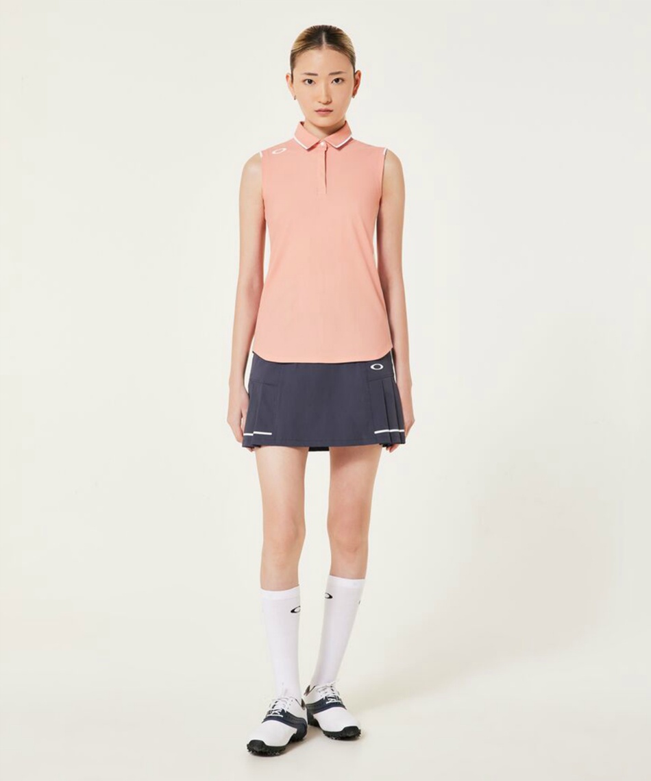 オークリー　レディースS　Tシャツ　スカート　セットアップ　ゴルフウェア オークリー(OAKLEY) ゴルフウェア スカート 接触冷感プリーツスカート