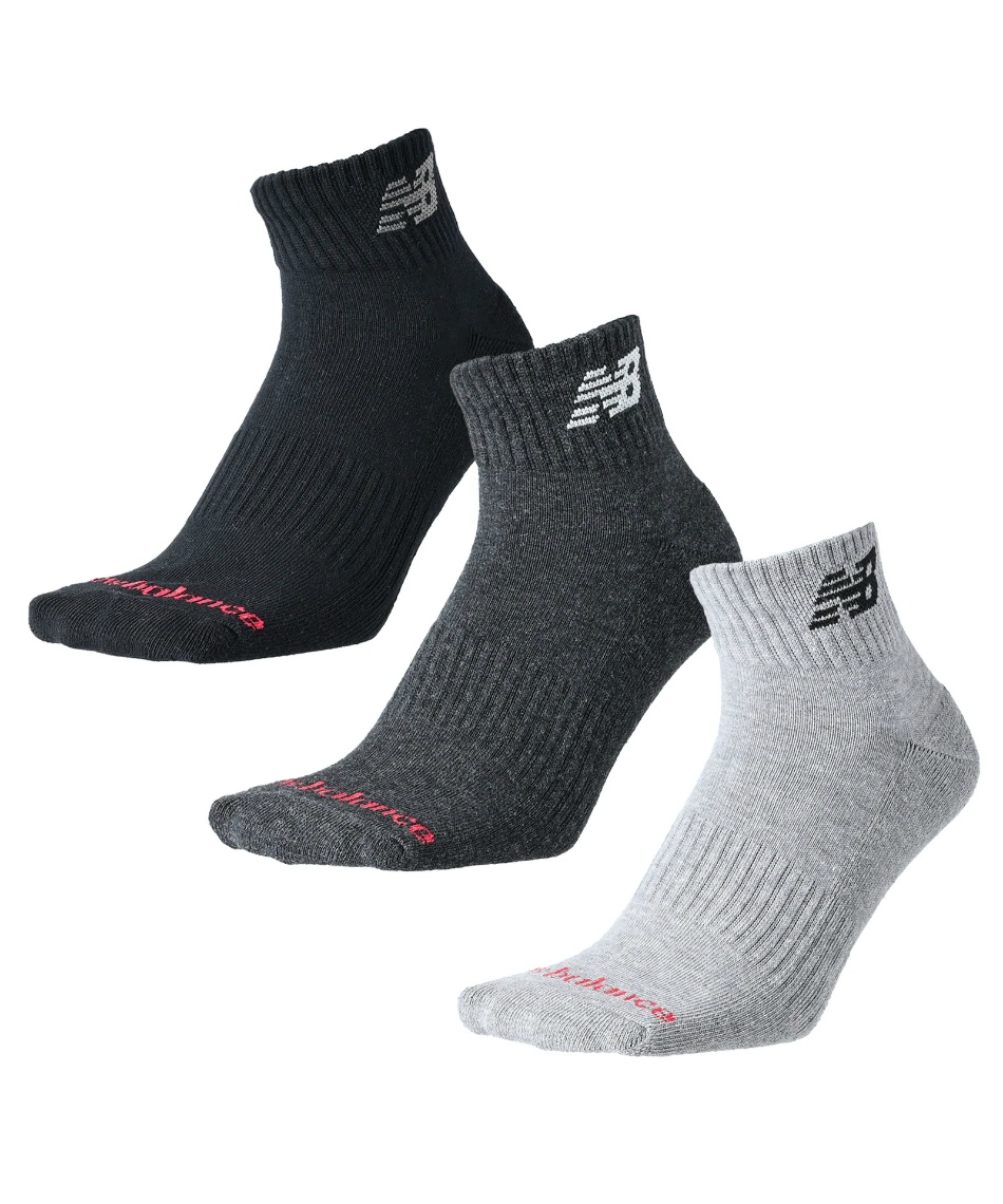 ソックスM黒 ニューバランス(new balance) ソックス Mid Lengh Socks 3Pack