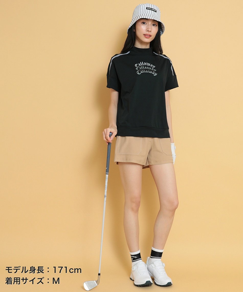 ゴルフ SOUTHCAPE レディース トップス 半袖 シャツ（Mサイズ） Callaway キャロウェイゴルフ レディース スモールフラワー