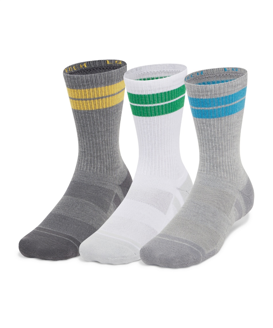 Under Armour ストライプソックス 白/青/黄 Under Armour ストライプソックス 白/青/黄 Under Armour