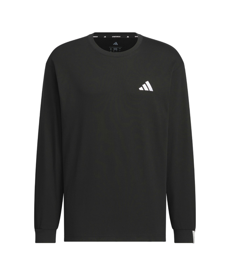 入手困難！アディダスAdilenium長袖ロンTシャツブラック黒白Mソリュン着用 アディダス(adidas) Tシャツ 長袖 エッセンシャルズ プラス ルーズ