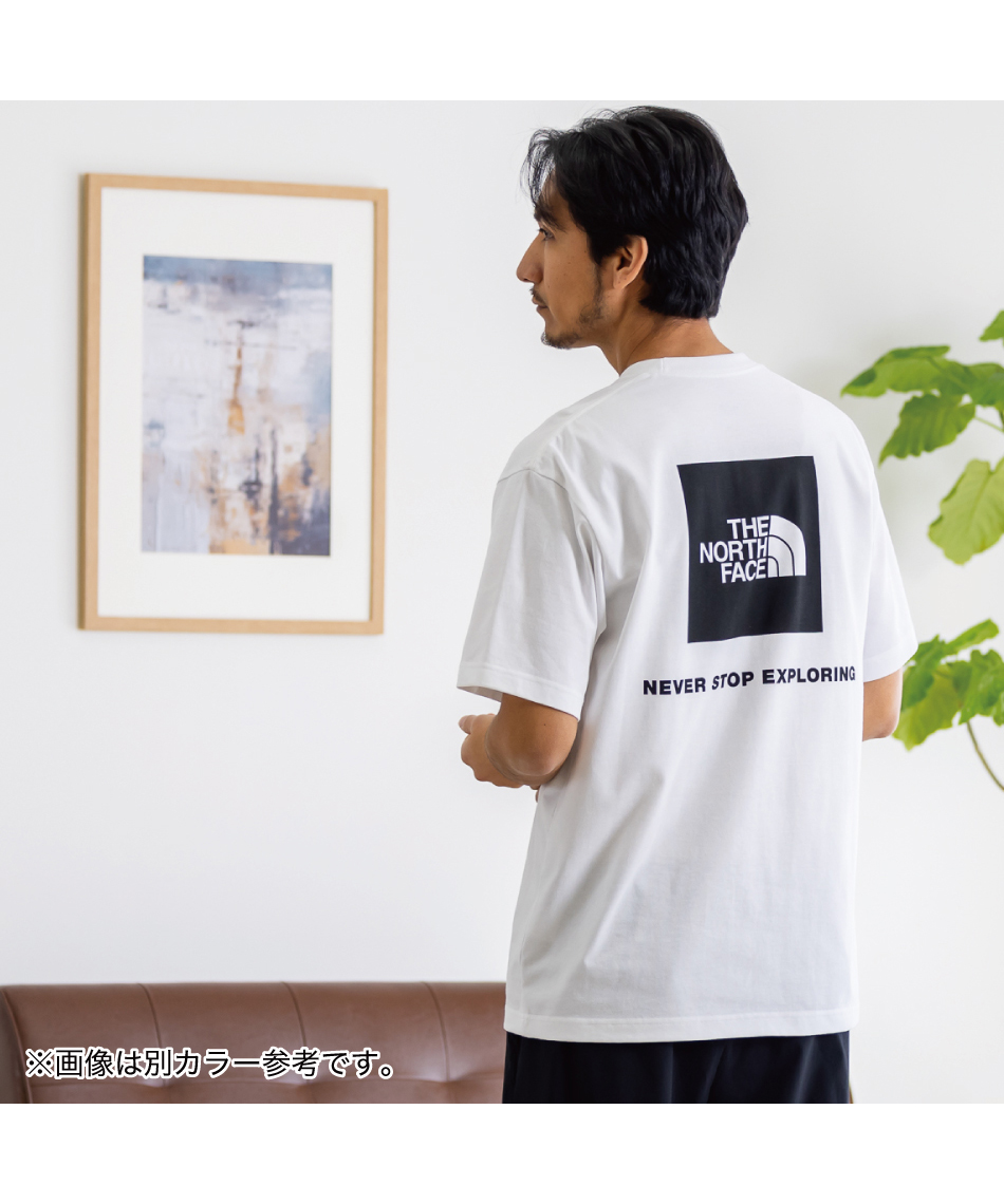 Tシャツ 半袖 ショートスリーブバックスクエアロゴティー NT32447-HB