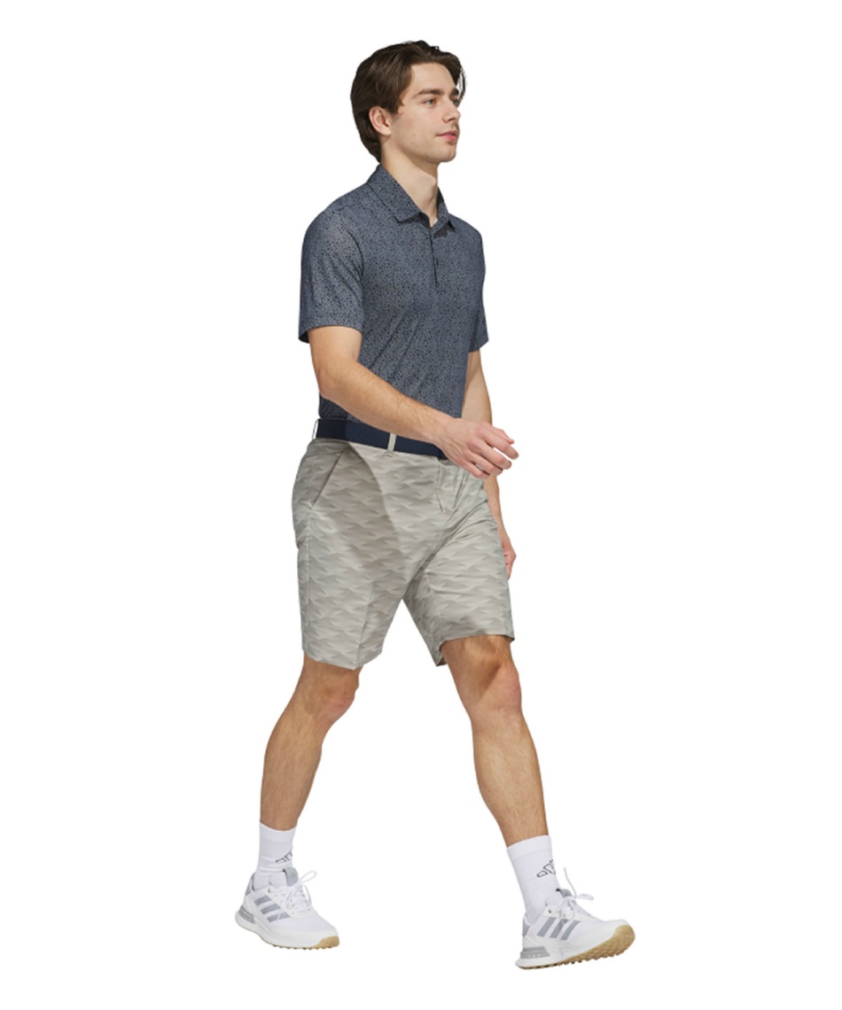 adidas アディダスゴルフ　ポロシャツ・ハーフパンツセットアップ アディダス(adidas) ゴルフウェア ポロシャツ 半袖 バンカープリント