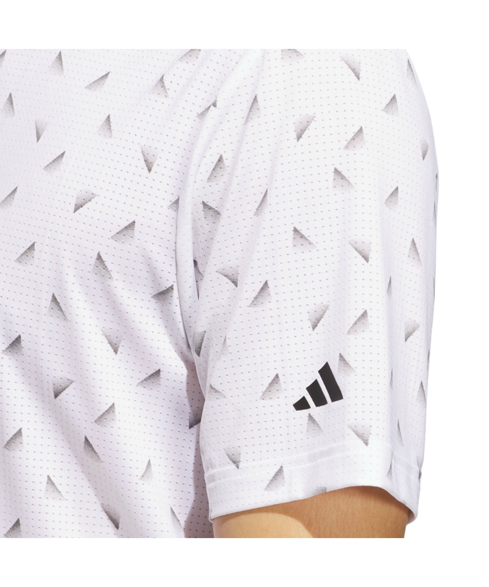 adidas アディダス 総柄 ポロシャツ 半袖 ゴルフ ウェア 人気 デザイン アディダス(adidas) ゴルフウェア ポロシャツ 半袖 メッシュ総柄