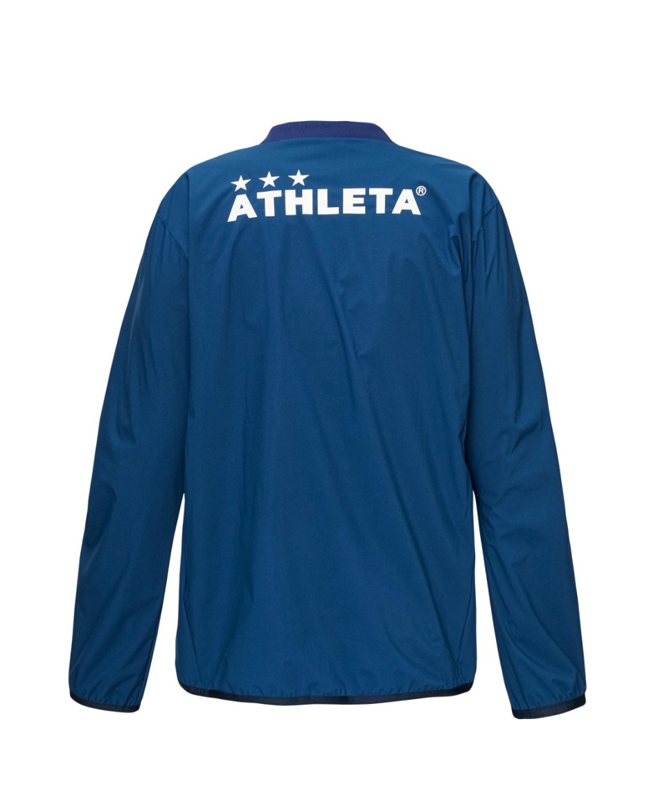 アビスパ福岡　 ATHLETA ピステ・ウィンドブレーカー ネイビー/ターコイズ アスレタ(ATHLETA) サッカーウェア ピステトップ ウインドウォーム