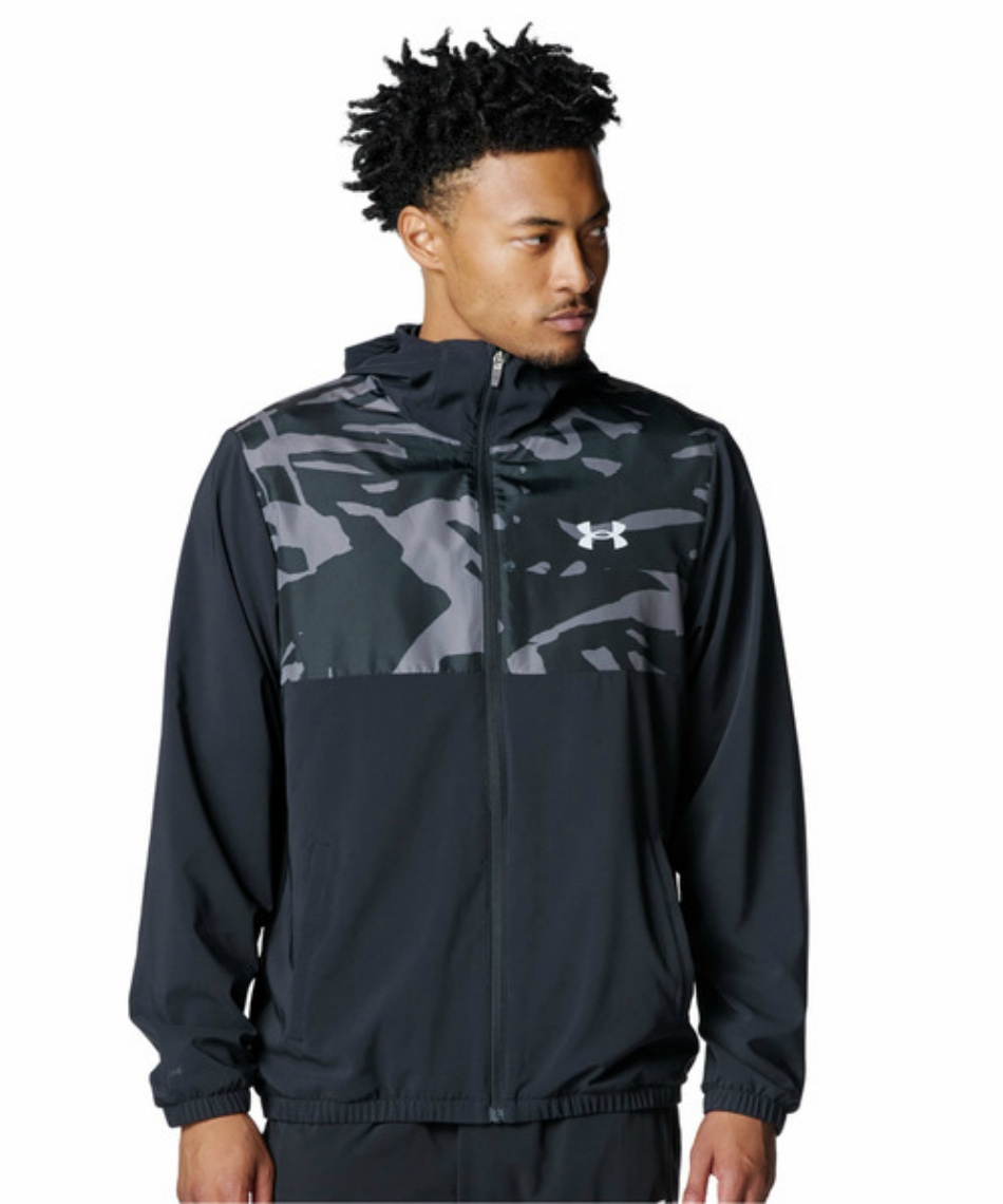 l|Cg109pt yzA_[A[}[(UNDER ARMOUR) 싅 EChu[J[WPbg UA WOVEN FULL-ZIP HOODED JACKET 6007975-001 Y MD