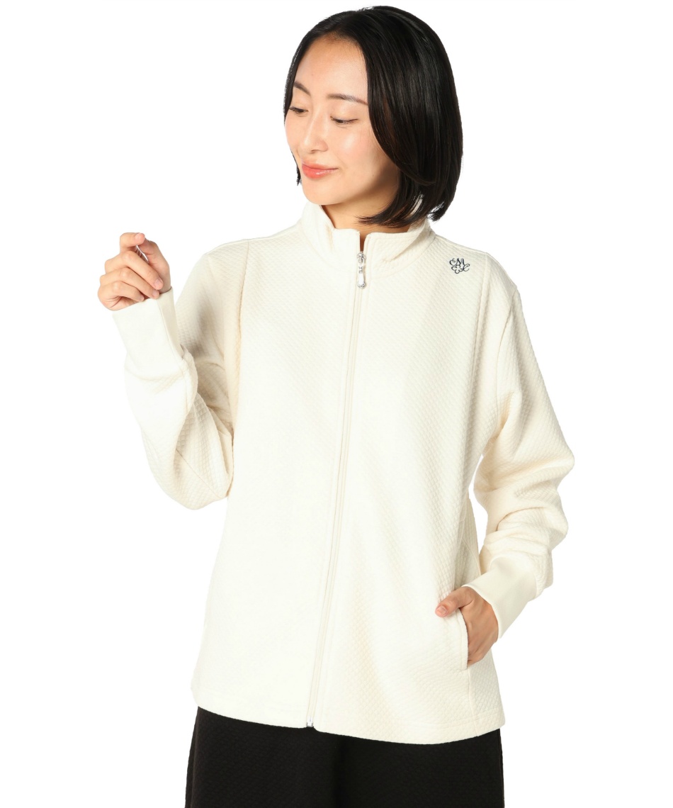 獲得ポイント75pt 15% OFF/SALE 【送料無料】マリクレール(marie claire) ゴルフウェア ブルゾン ジャージブルゾン 735-252 【2025年秋冬モデル】 レディース OWT L