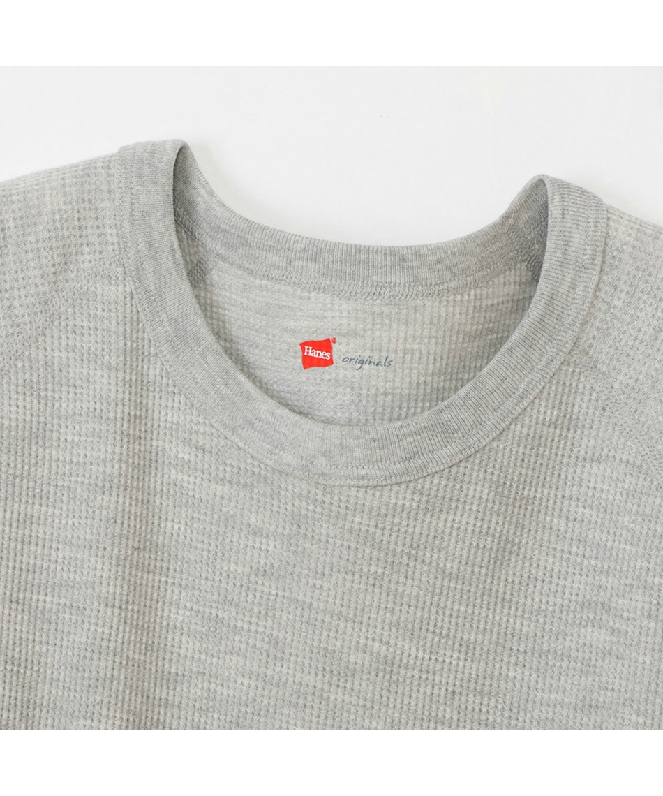 ヘインズ(Hanes) Tシャツ 長袖 ワッフルクルーネックロングスリーブT