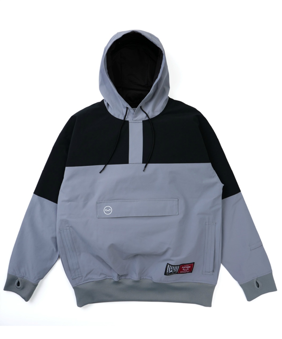 l|Cg158pt yzAZ(ANTHEM) Xm[{[hEFA WPbg SHOULDER PATCH HOODIE V_[pb`t[fB[ AN2505 y25-26 2026fz Y fB[X BLUEGRAY M