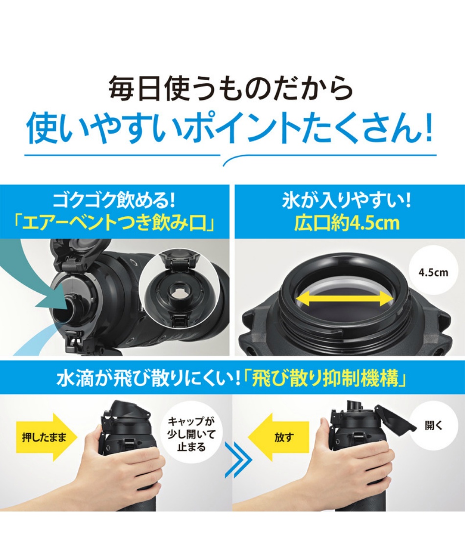 象印 ZOJIRUSHI 水筒 すいとう ステンレスクールボトル1000ml SD-HB10 スポーツ用品ならストア 公式