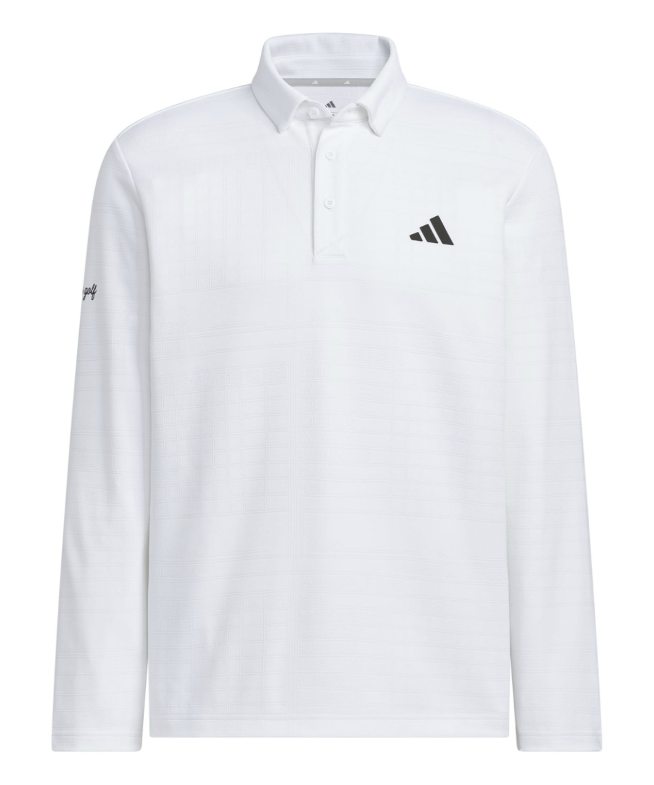 新品　アディダスゴルフ　上下　長袖ポロ襟付きシャツ　スカート　秋冬　ネイビー　Ｓ アディダス 長袖ポロシャツ ネイビー 胸元ピンタック レディース S/P