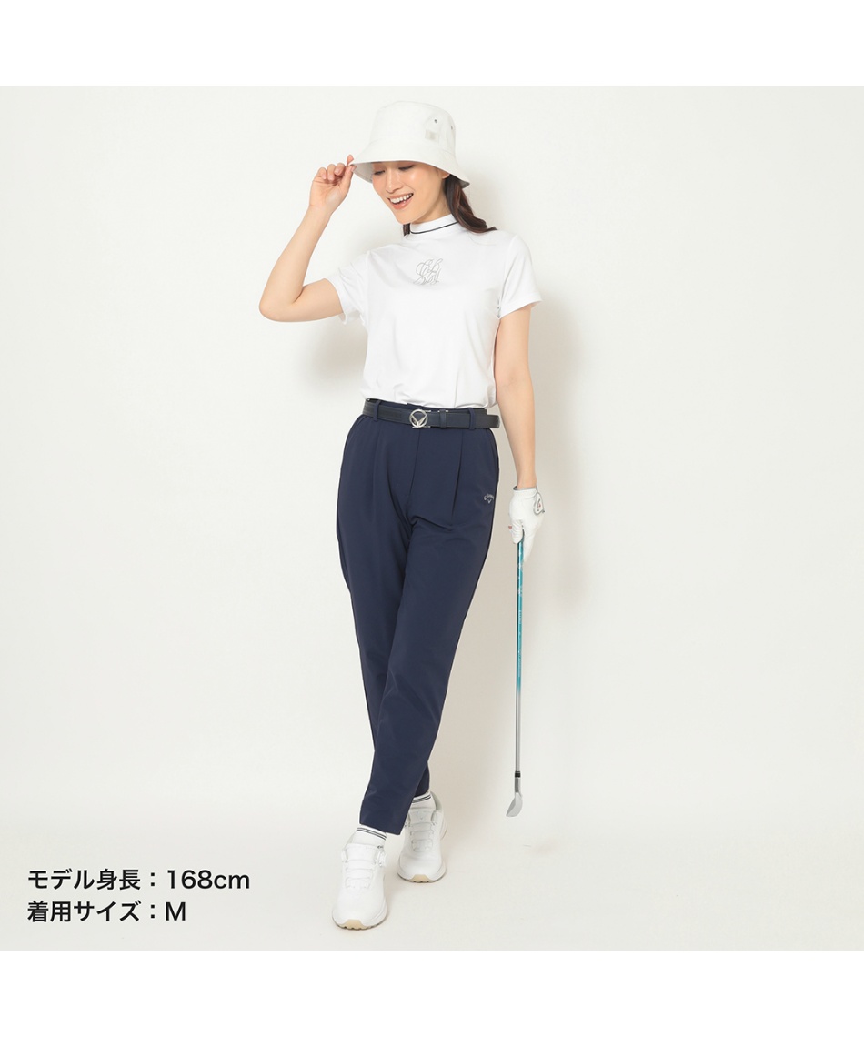 ゴルフウェア 半袖シャツ ストレッチスムース半袖モックネックシャツ