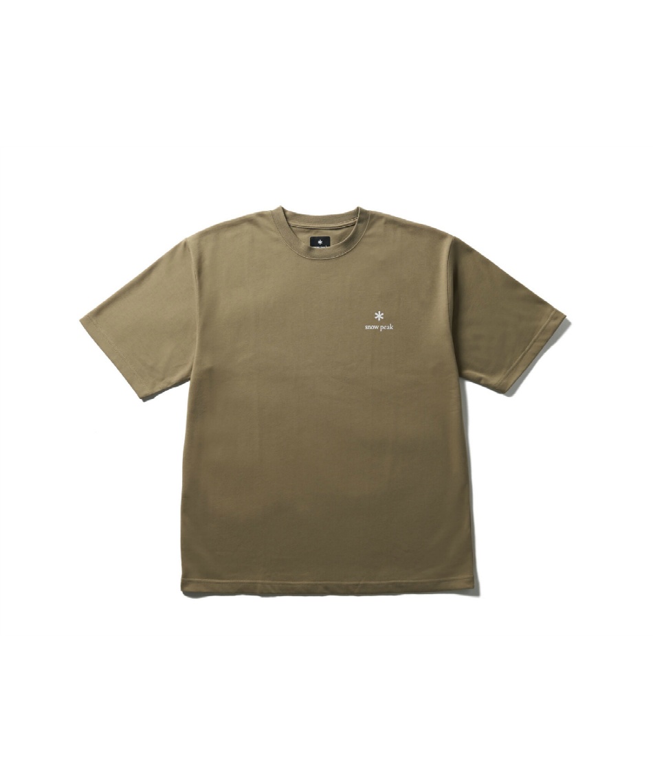スノーピーク　peak プリントロゴTシャツ　サイズL　限定品　ベージュ snow peak（スノーピーク） tシャツ 「追加」SNOWPEAK / スノーピーク
