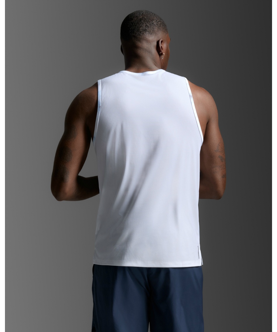 ヴィテージ品　新品TACTICS メッシュ タンクトップ ホワイト グレー ランニングウェア Tシャツ ノースリーブ Aero メッシュ タンク MR7440A