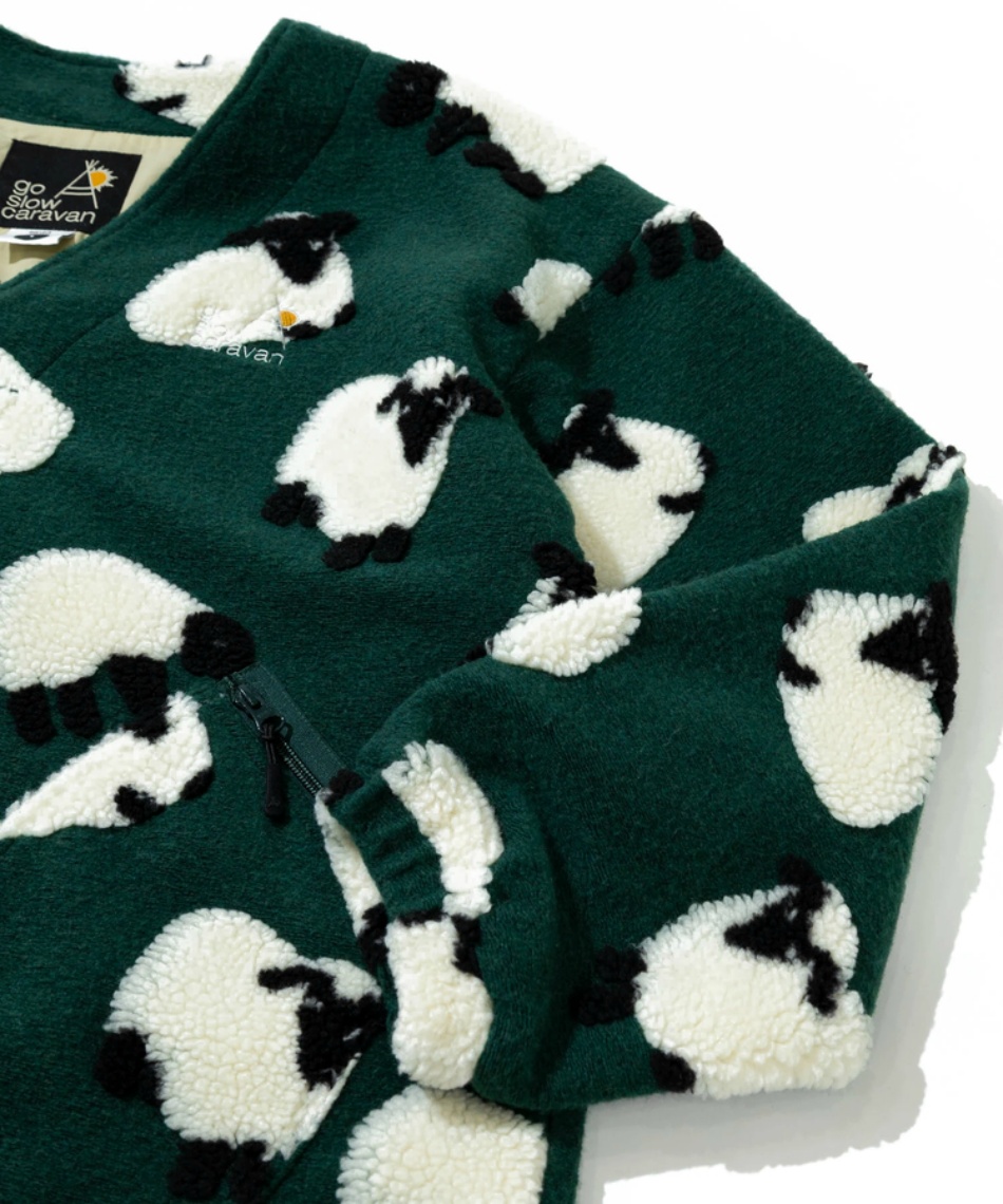 フリース ジャケット オリジナルジャガードボアコンチョカーデ 350216