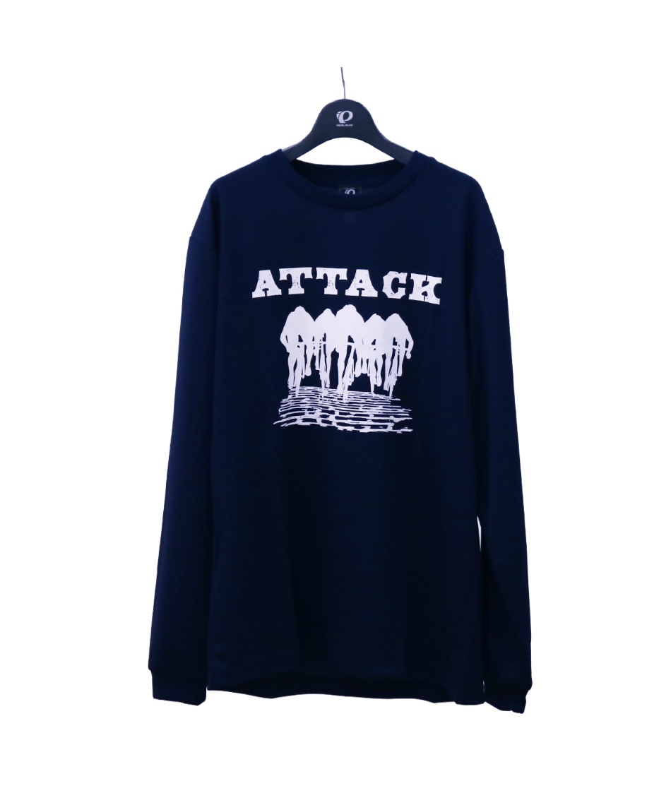 【希少】UNTRACE バックロゴ ロンT(ステッカー付き) Tシャツ 長袖 バックポケット ロンT R331-BL 【ご自宅配送限定