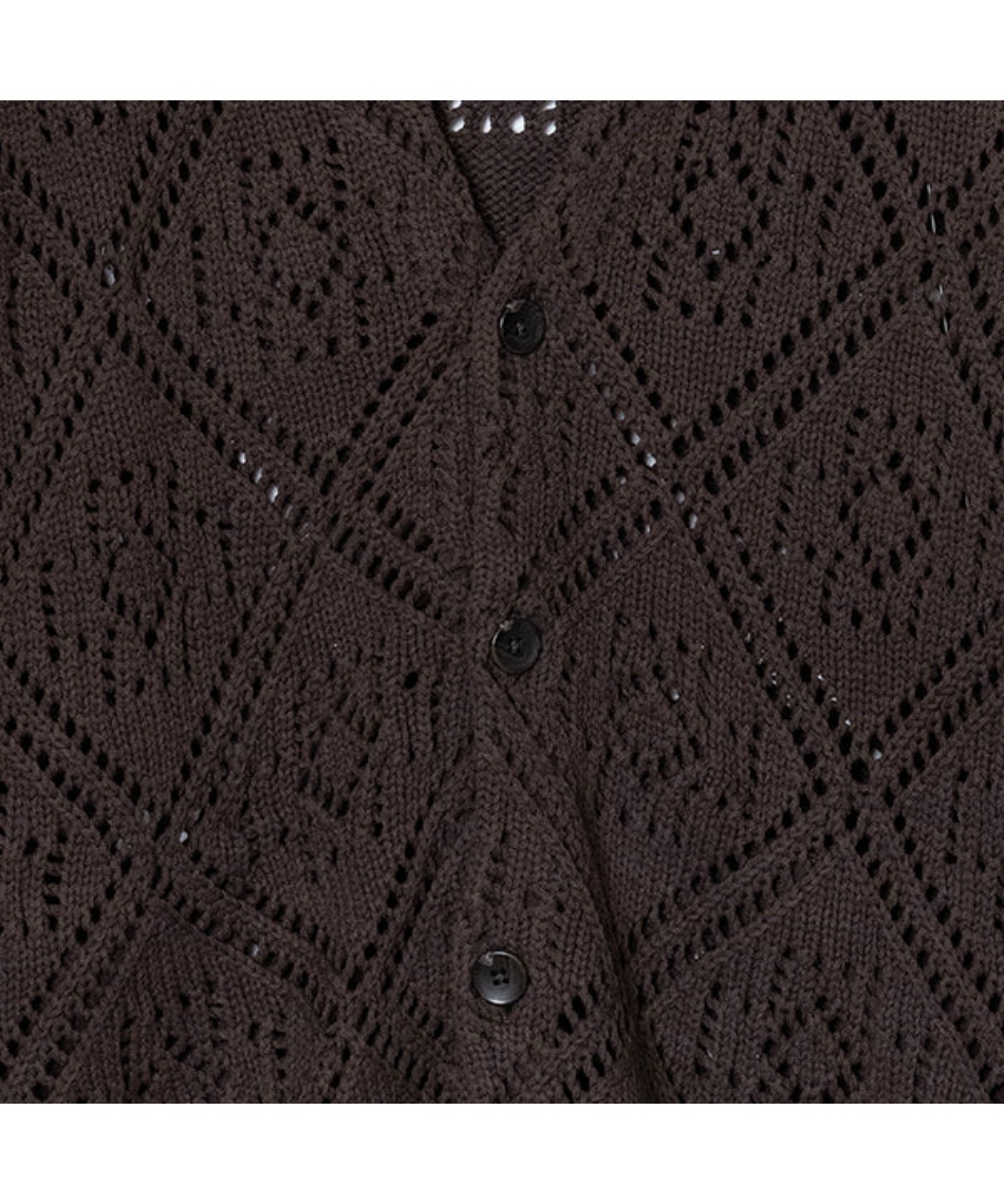 ペンドルトン(PENDLETON) カーディガン レースステッチ 3ゲージ V