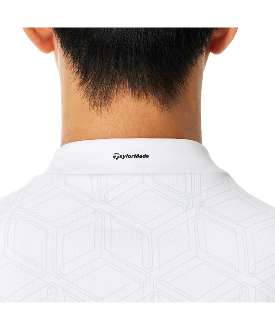 非売品　TaylorMade ゴルフシャツ ホワイト Lサイズ テーラーメイド(TaylorMade) ゴルフウェア 半袖シャツ グラフィック