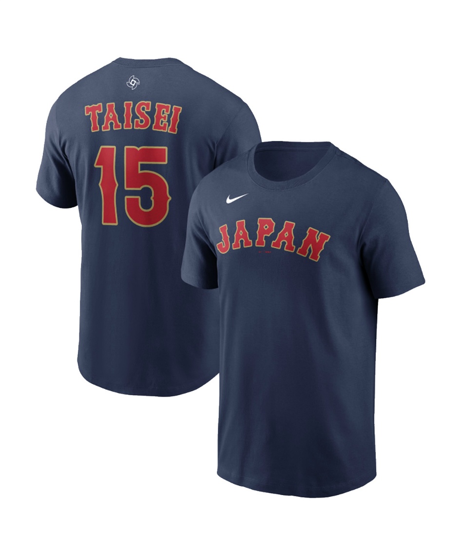 2026　WBC　66　岱縈　ダイイン　応援　はっぴ　ブルー 野球ウェア 半袖Tシャツ WBC 2026 Japan ネーム&ナンバーTシャツ 15